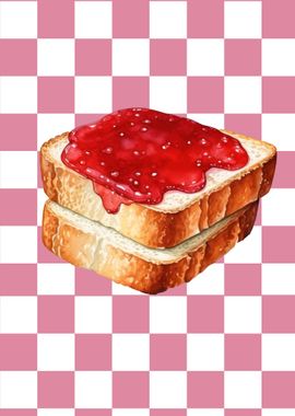 Watercolor Jam Toast