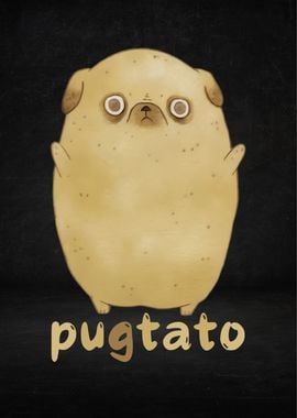 Pugtato Pug Dog Potato Lover