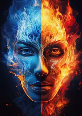 Fire and Ice Face