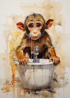 Monkey Bath Time