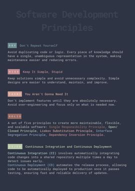 Software Development Principles