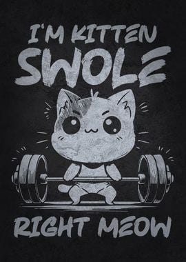 I'm Kitten Swole Right Meow - Gym Cat Motivation