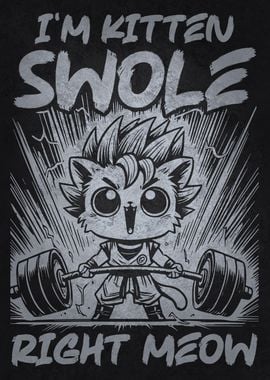 Kitten Swole Right Meow - Anime Cat Workout