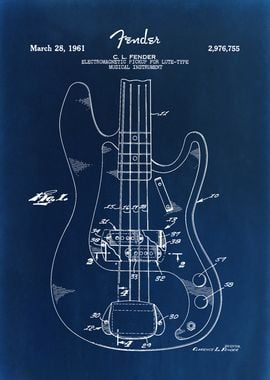 Fender Bass Guitar Patent