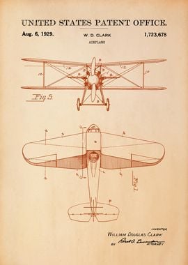 Vintage Airplane Patent