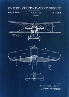 Airplane Patent Blueprint