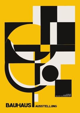 Bauhaus Geometric Poster