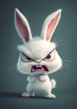 Angry Bunny Illustration