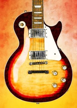 Gibson Guitar Watercolor