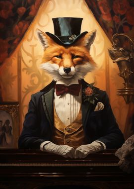 Fox in a tuxedo