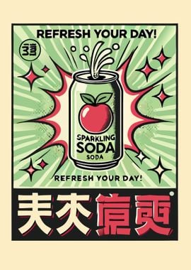 Sparkling Soda Retro Ad