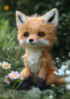 Cute Plush Fox Toy