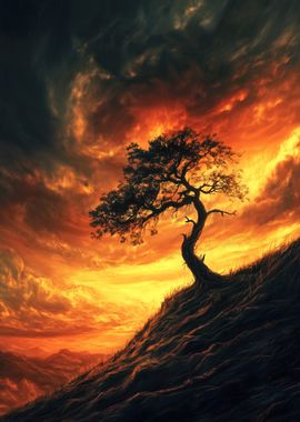 Silhouette Tree Sunset