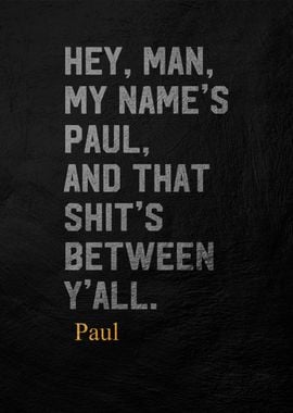 Paul Quote Wall Art