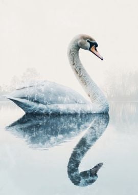 Swan Reflection