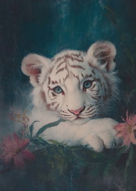 White Tiger Cub Portrait