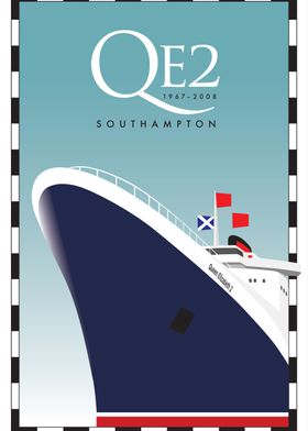 QE2 Commemorative Poster. Illustration in the style of  ... 