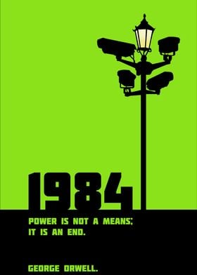 Minimal poster design inspired by George Orwell's "Nine ... 