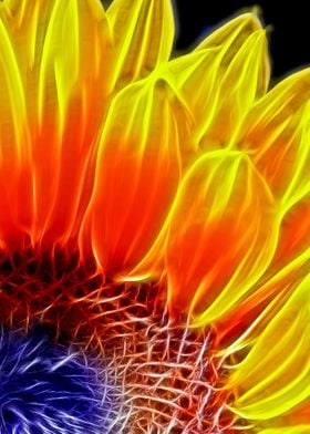 Close up of a sunflower, shot in natural light and post ... 