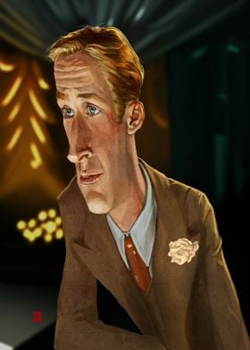 A caricature of Hollywood's favourite Ryan Gosling
