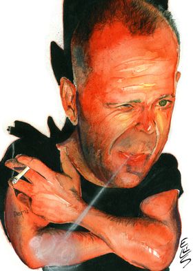 To produce caricature of Bruce Willis