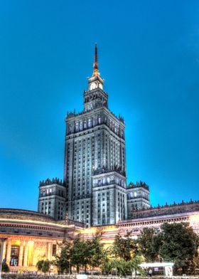 The Palace of Culture and Science in Warsaw is the tall ... 