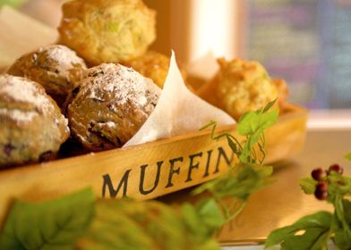 Muffins, fresh and warm, thanks Mom!