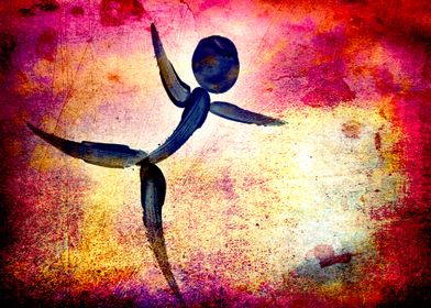 Dance like you’re flying… Finger Paint and Grunge Textu ... 