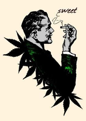Man smoking pot, "Cannabis and Politics" ... I hope you ... 