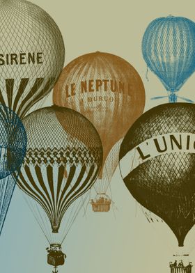 French hot air balloons