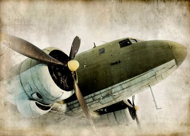 vintage DC 3 airplane