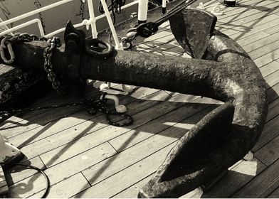 The Rusty Anchor of an old Sailing Vessel.