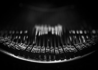 Old typewriter detail.