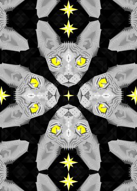 Black Sphynx Cat Pattern