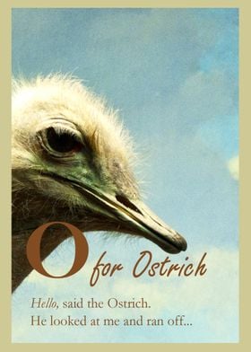 O for Ostrich, image by ZenaZero 2014