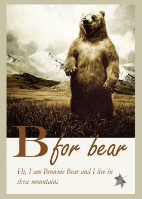 B for Bear, image by ZenaZero 2014