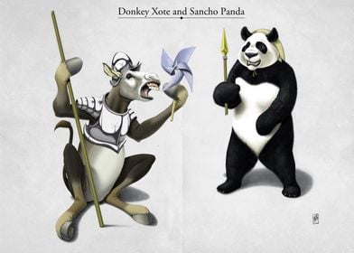 Donkey Xote and Sancho Panda