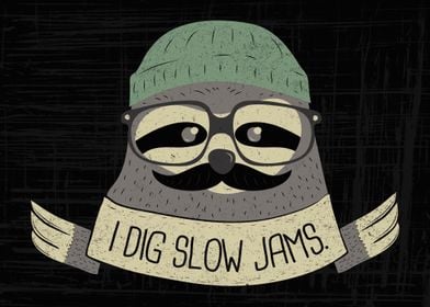Hipster Sloth Prefers The Quiet Storm