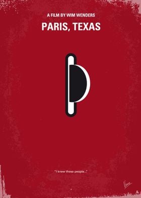 No062 My Paris Texas minimal movie poster A man wander ... 