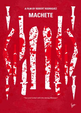 No114 My Machete minimal movie poster After being set- ... 