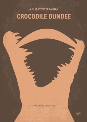 No210 My Crocodile Dundee minimal movie poster An Amer ... 