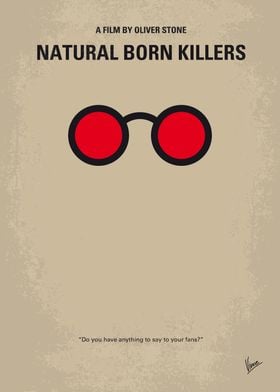 No139 My Natural Born Killers minimal movie poster Two ... 