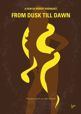 No127 My FROM DUSK TILL DAWN minimal movie poster Two ... 