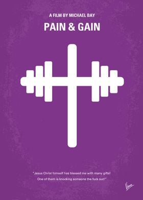 No221 My Pain and Gain minimal movie poster A trio of ... 