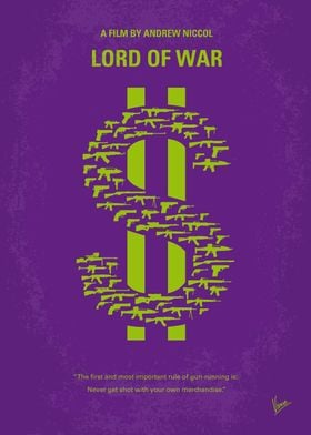 No281 My LORD OF WAR minimal movie poster An arms deal ... 