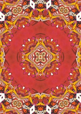 Red Indian abstract pattern