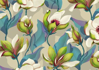 Magnolia Bloom - in vivid tones