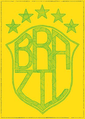 Brazil football badge