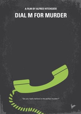 No328 My Dial M for Murder minimal movie poster An ex- ... 
