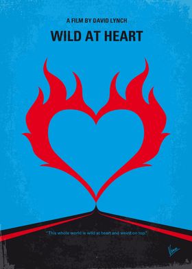 No337 My WILD AT HEART minimal movie poster Young love ... 
